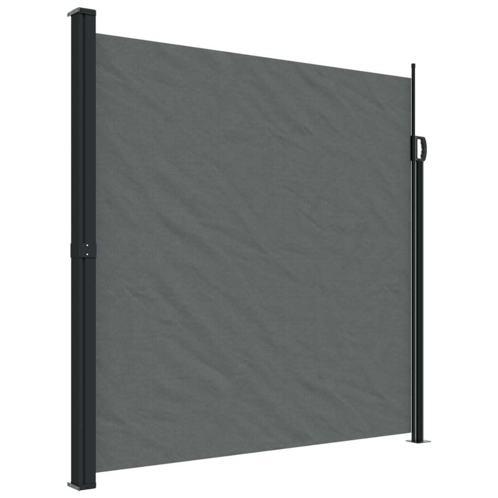 Retractable Side Awning Privacy Screen Outdoor Patio 200x600cm Anthracite