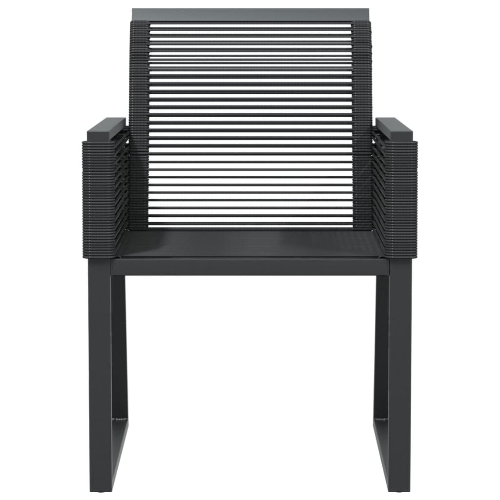 Garden Chairs Set of 4 Poly Rattan Outdoor Patio Furniture Seat Black