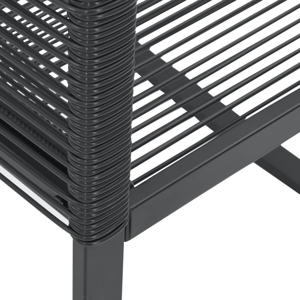 Garden Chairs Set of 4 Poly Rattan Outdoor Patio Furniture Seat Black