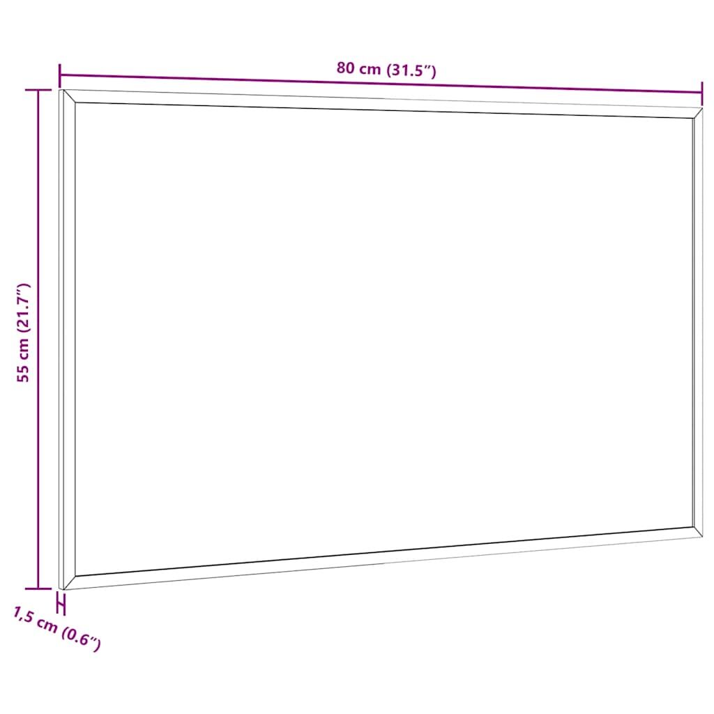 Magnetic Whiteboard with Solid Pine Wood Frame 80x55 cm