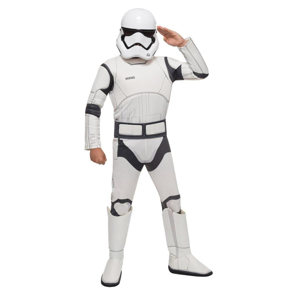Stormtrooper Deluxe Costume for Kids Padded Jumpsuit with Mask Belt Boots