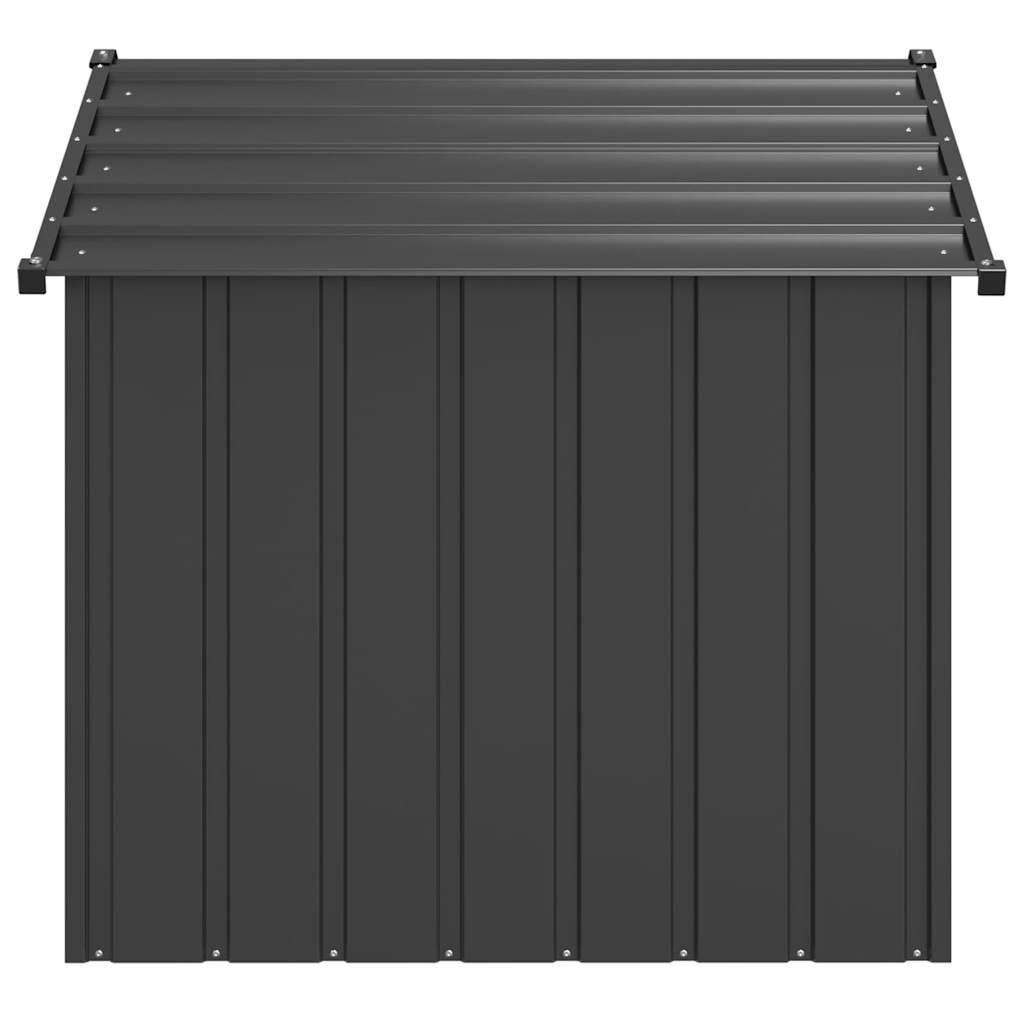 Dog House with Roof Galvanised Steel Outdoor Kennel 131x101x102cm Pet Shelter