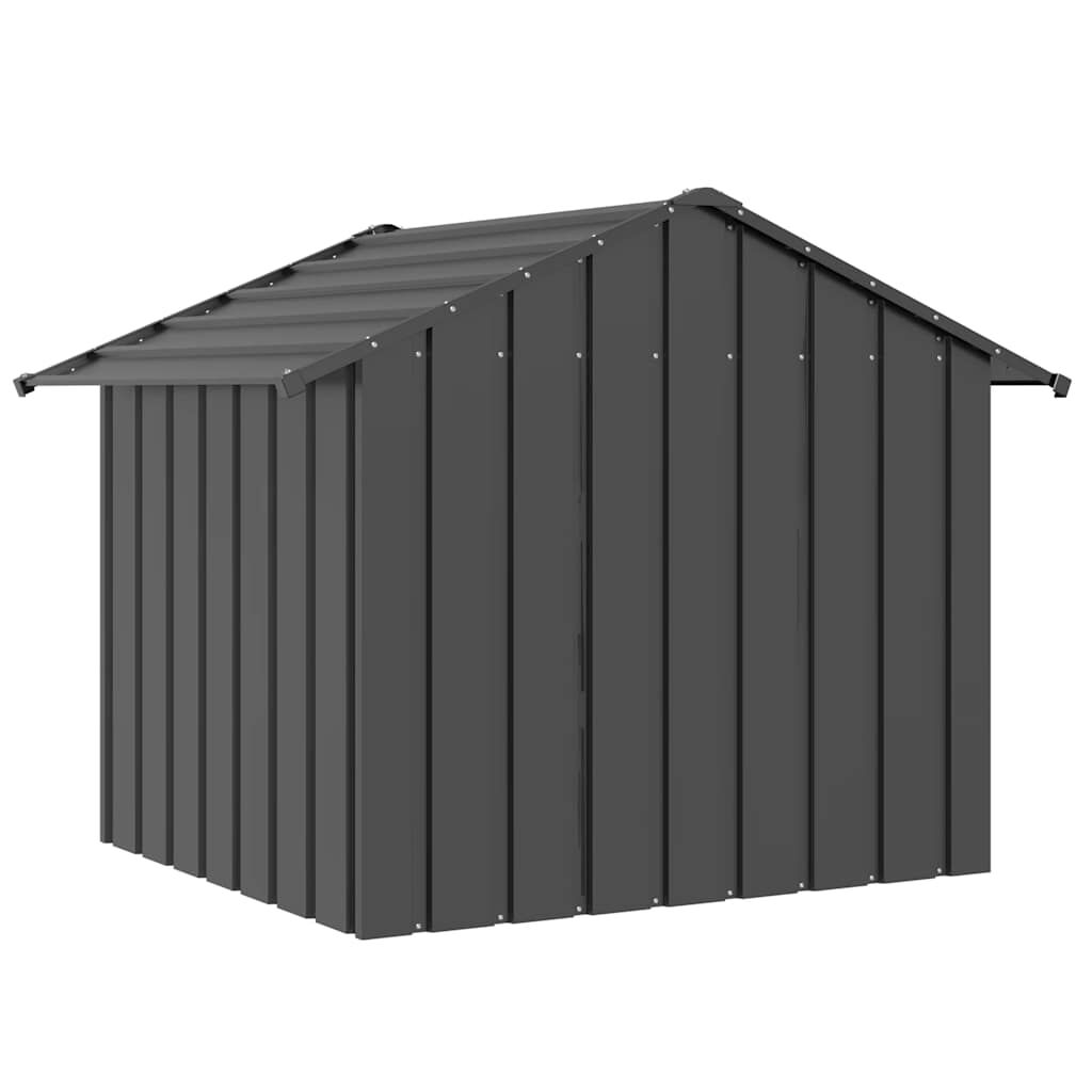 Dog House with Roof Galvanised Steel Outdoor Kennel 131x101x102cm Pet Shelter