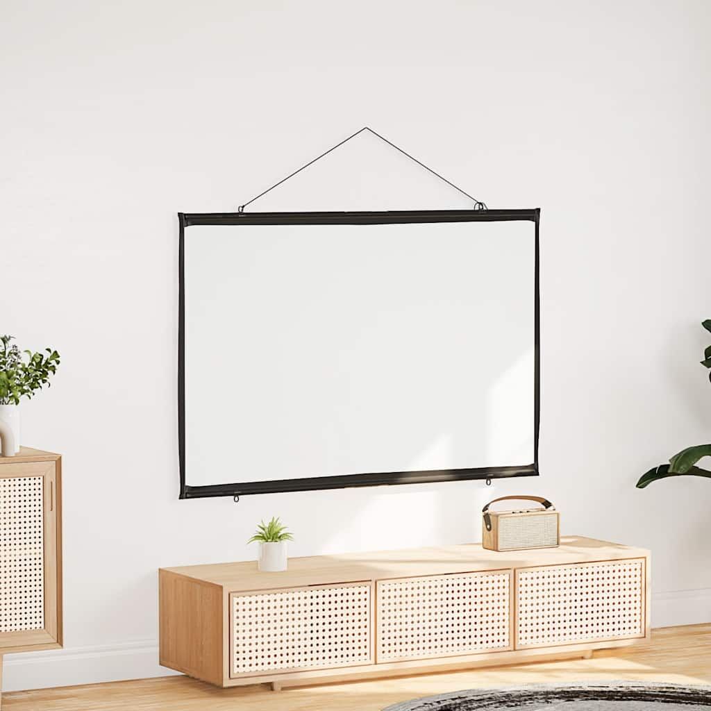 Projection Screen 50 Inch 16:9 Wall Hanging Matte Home Theater Portable White