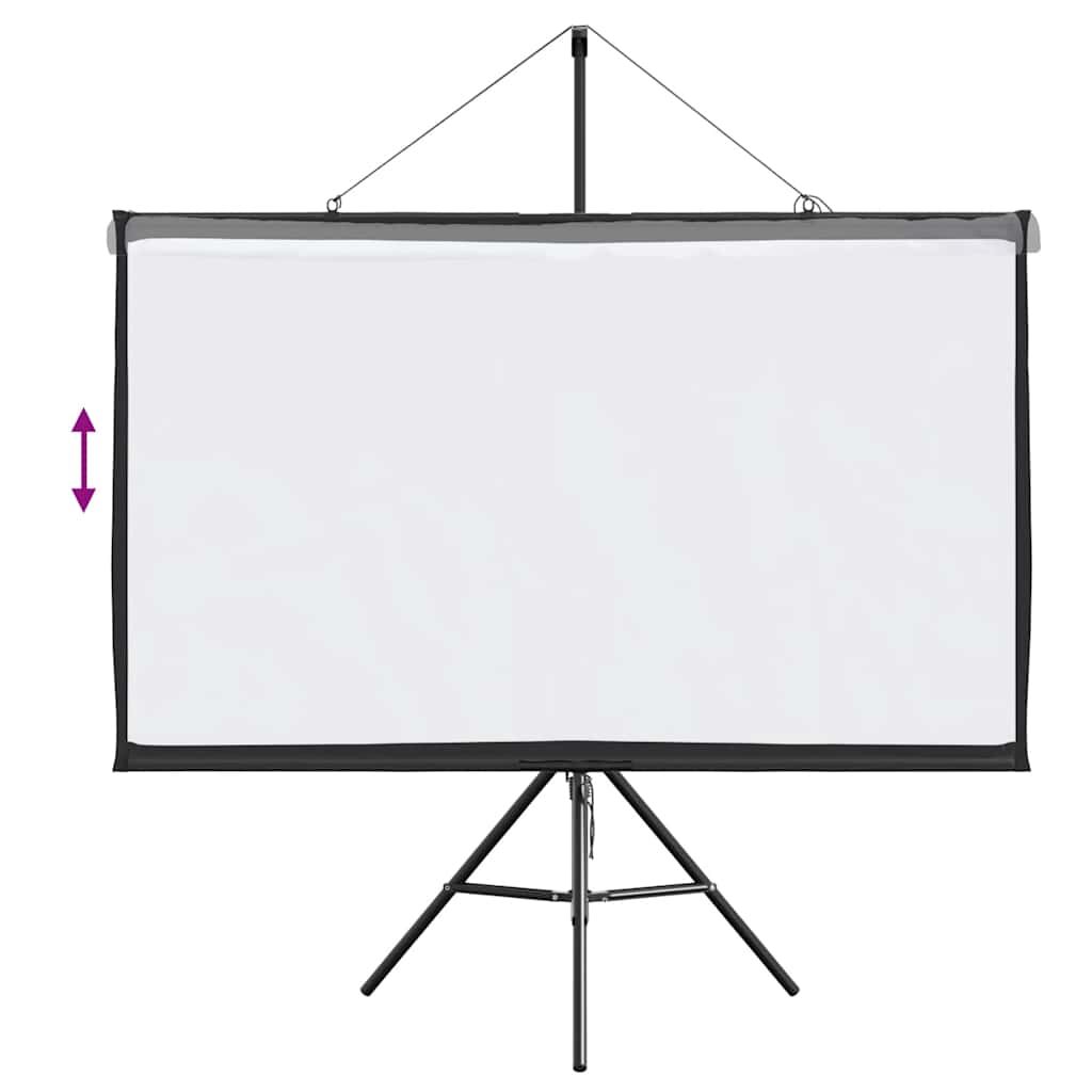 Projection Screen with Tripod Stand 50 Inch 16:9 Matte Portable Home White