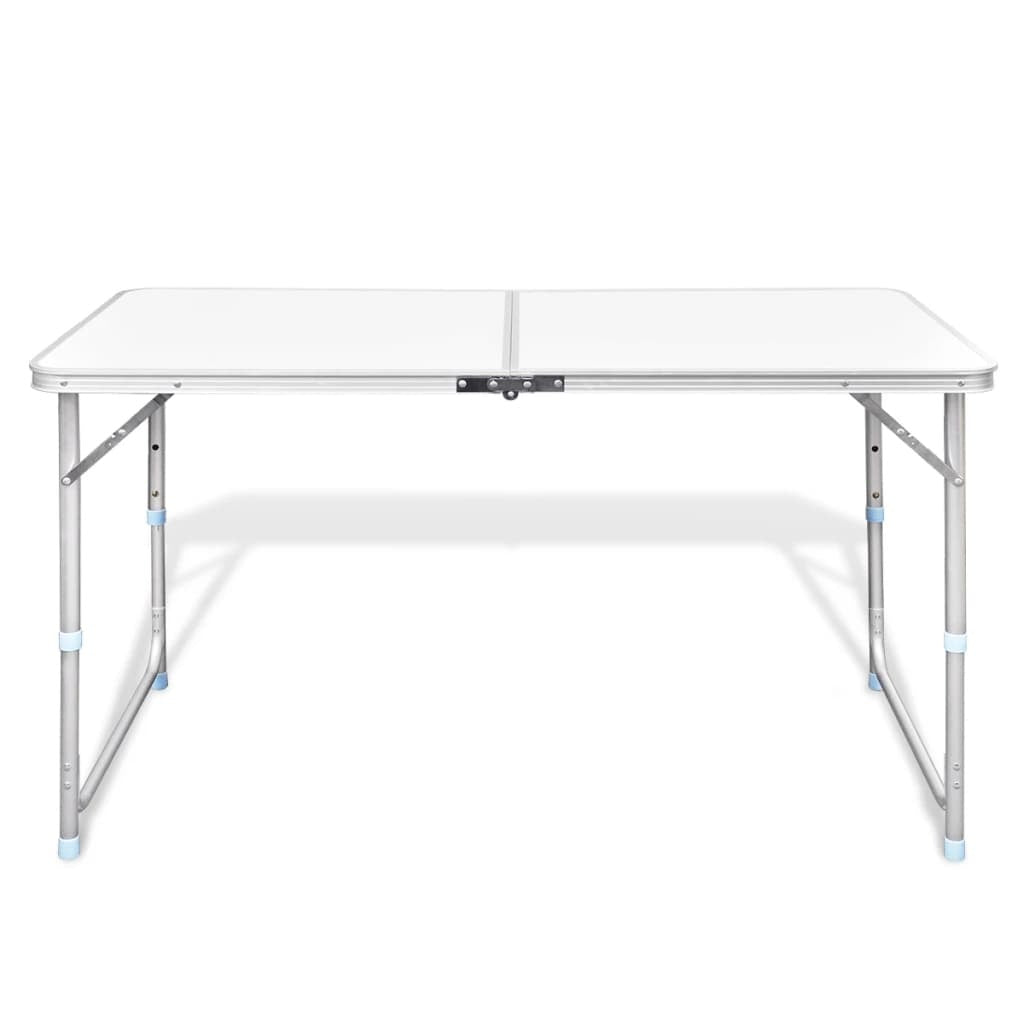 Foldable Camping Table Height Adjustable Aluminium 120 x 60 cm