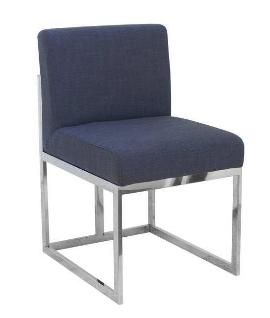 Jaxson Dining Chair Navy Blue – Modern Upholstered Accent Chair for Dining Room