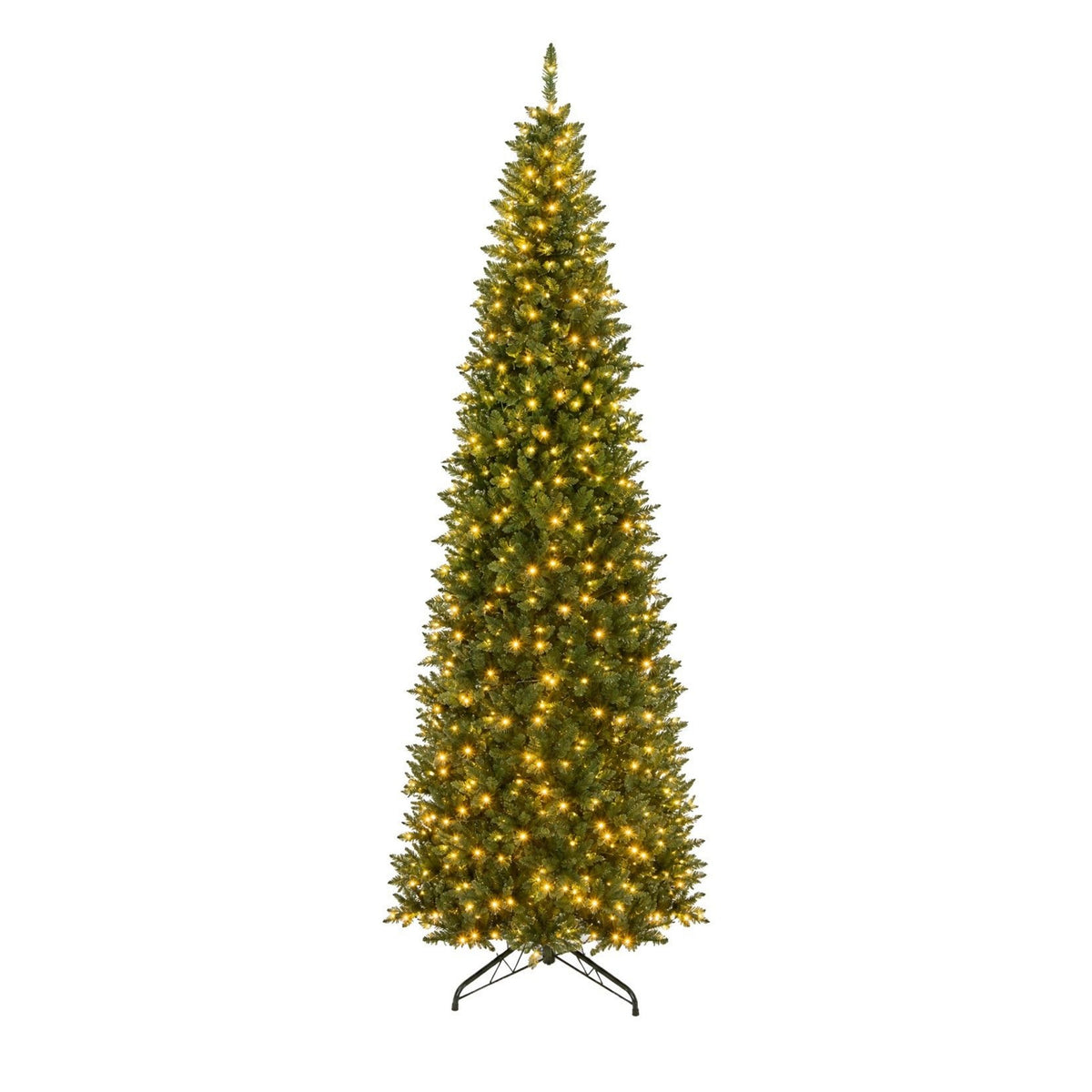 Pre-Lit Hinged Christmas Tree 360cm 800 Warm White LED Quick Power Connector
