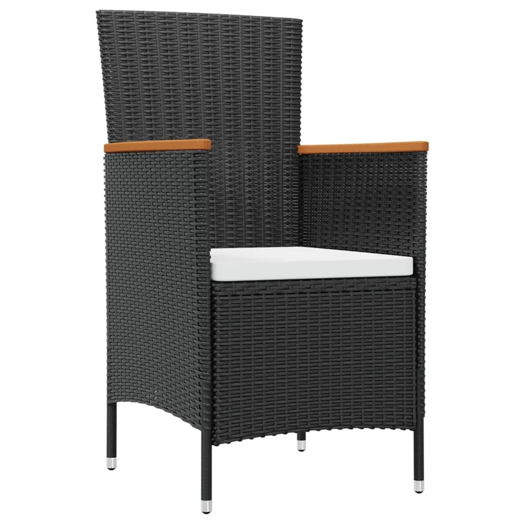 7 Piece Outdoor Dining Set with Cushions Poly Rattan Garden Patio Furniture