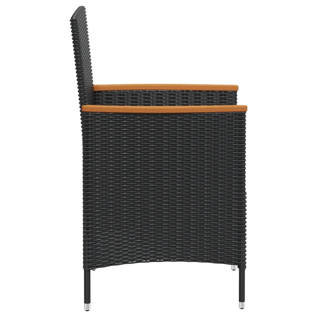 7 Piece Outdoor Dining Set with Cushions Poly Rattan Garden Patio Furniture