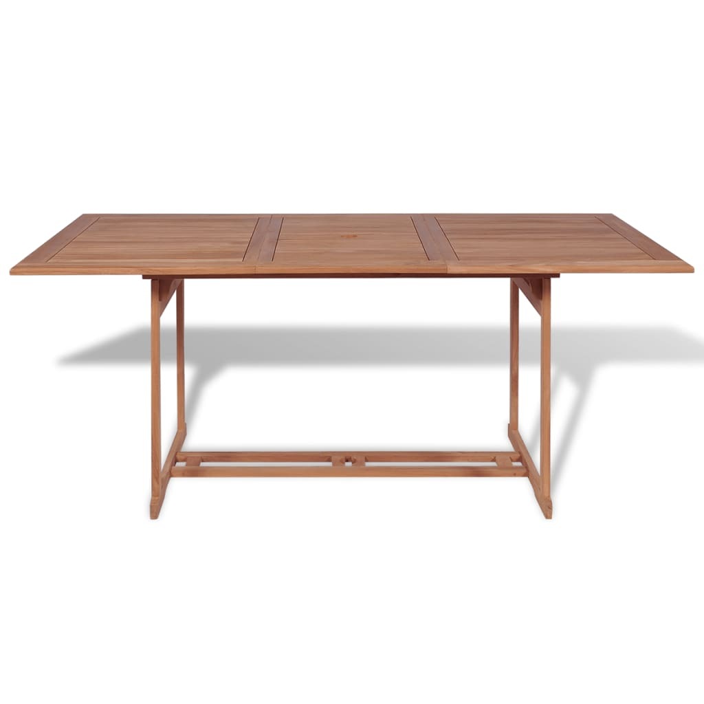 Garden Table Solid Teak Wood Outdoor Dining Patio Furniture Natural