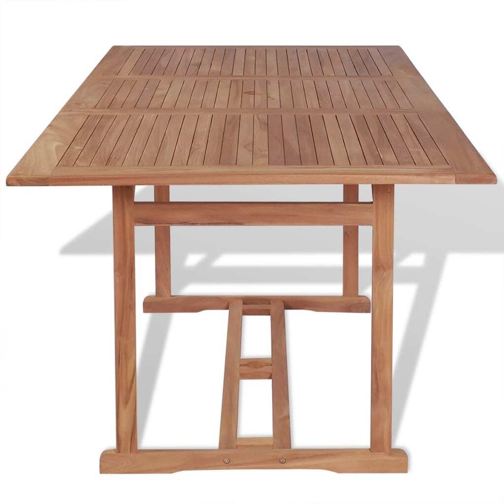 Garden Table Solid Teak Wood Outdoor Dining Patio Furniture Natural