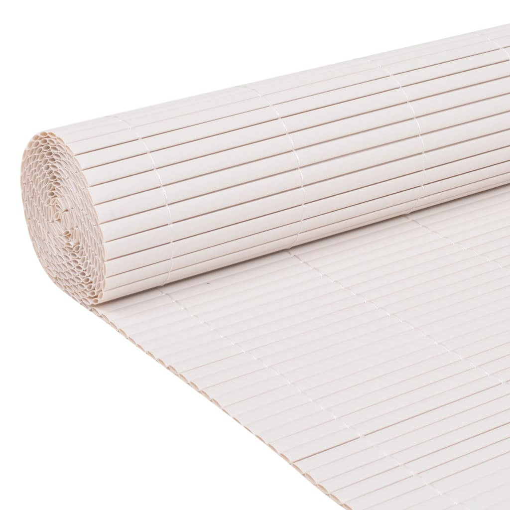 Double-Sided Garden Fence Panel PVC Trellis White 90x300cm Weather Resistant