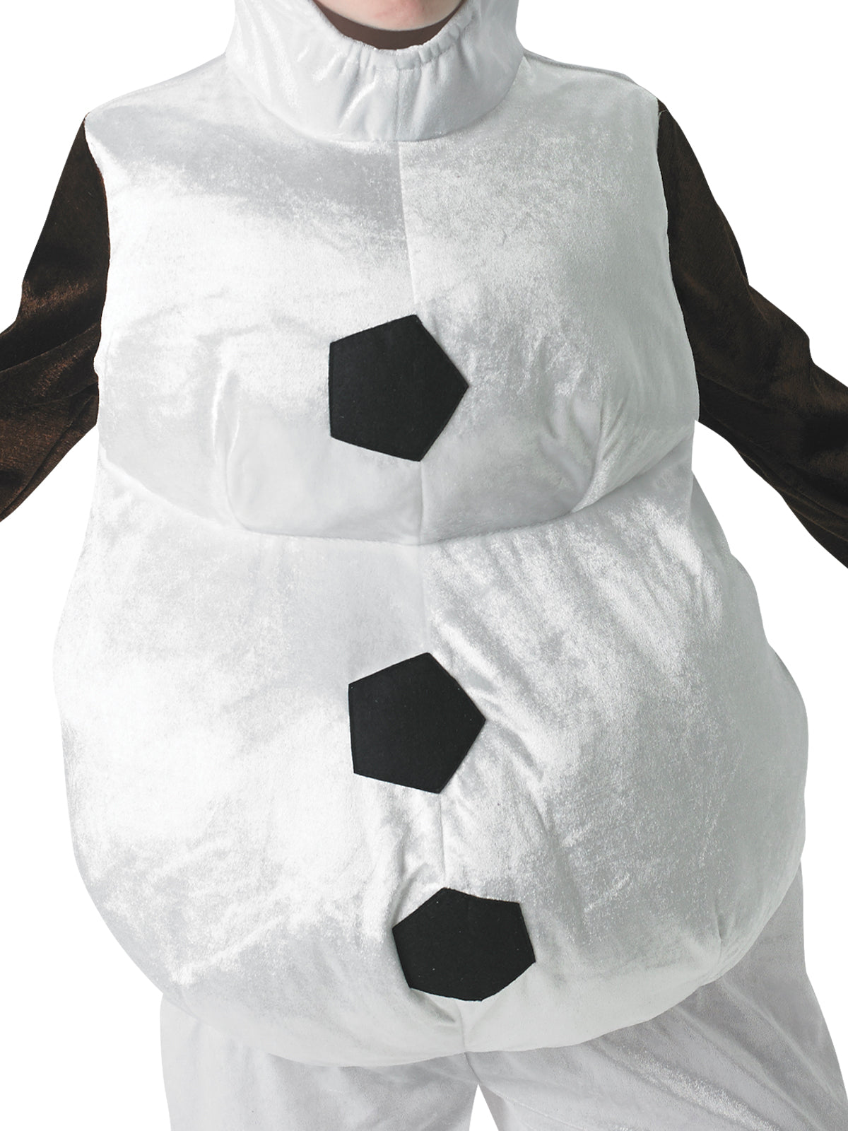 Olaf Snowman Kids Costume with Padded Jumpsuit, Gloves and Character Head