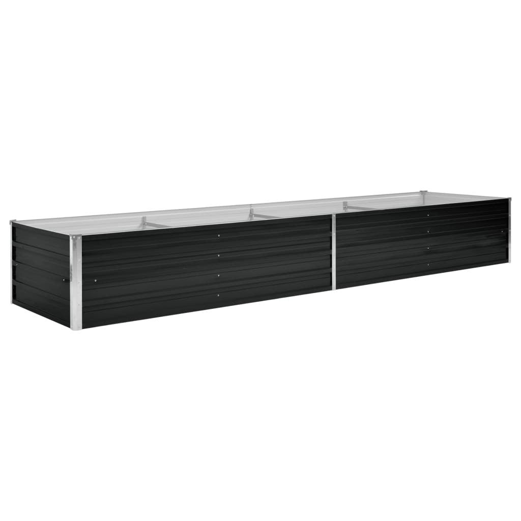 Garden Raised Bed Anthracite 320x80x45 cm Galvanised Steel