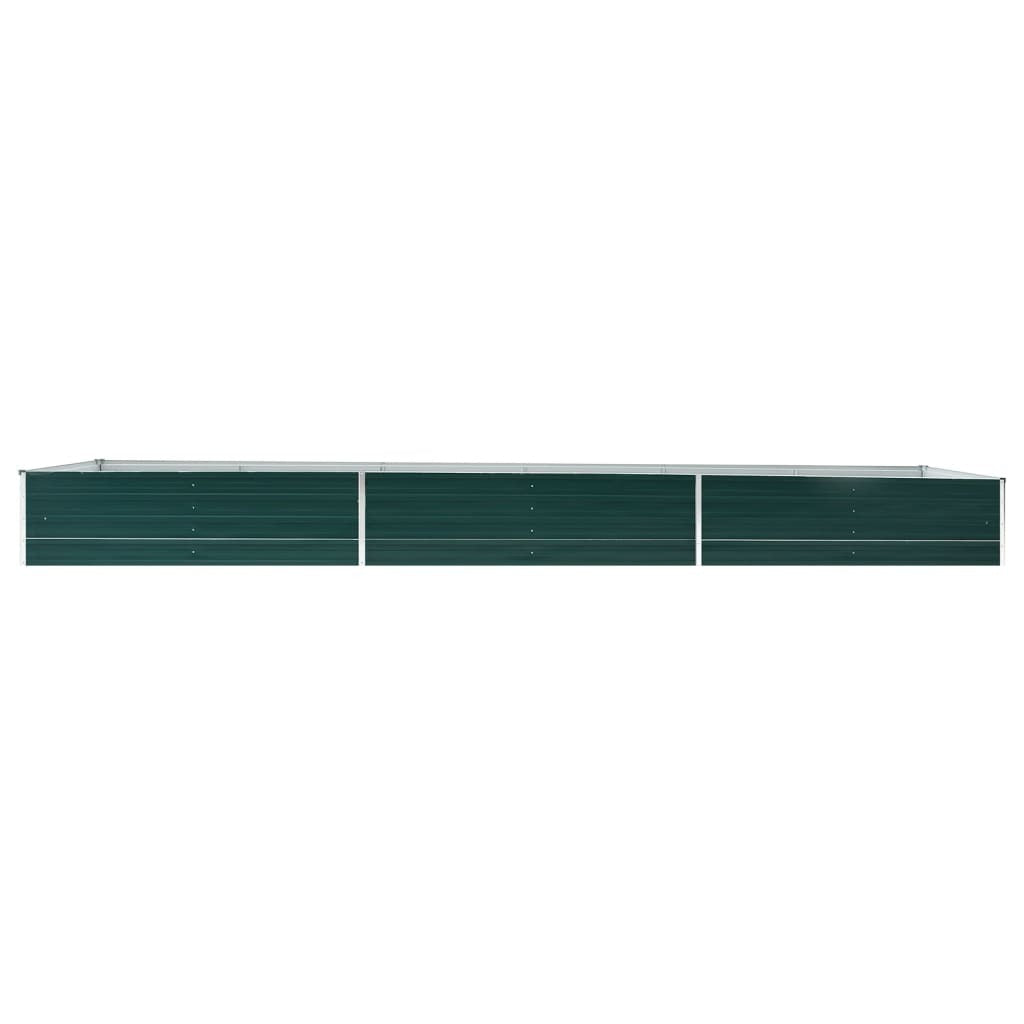 Garden Raised Bed Planter Box Galvanised Steel Green 480x80x45cm Open Bottom