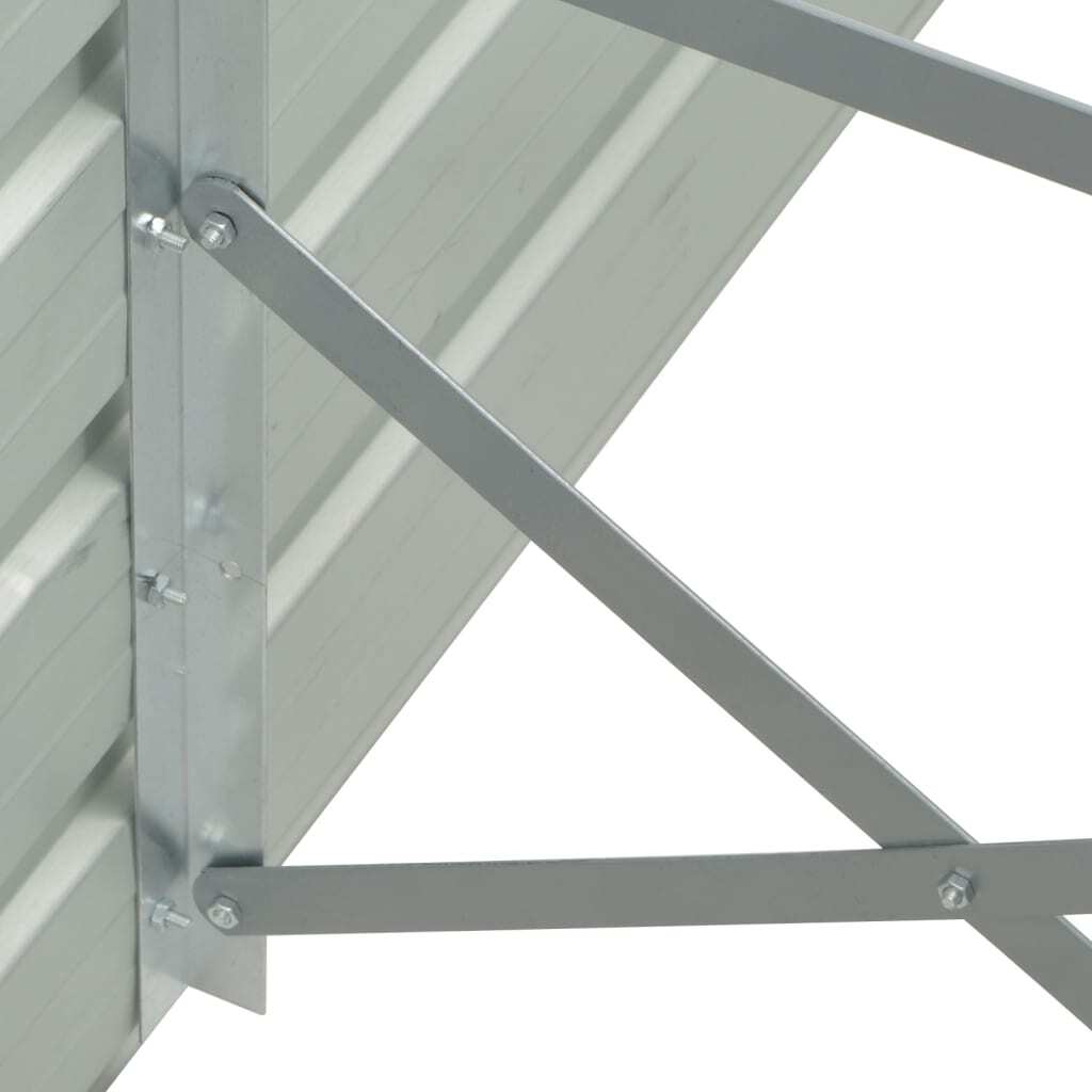 Garden Raised Bed Planter Box Galvanised Steel Green 480x80x45cm Open Bottom