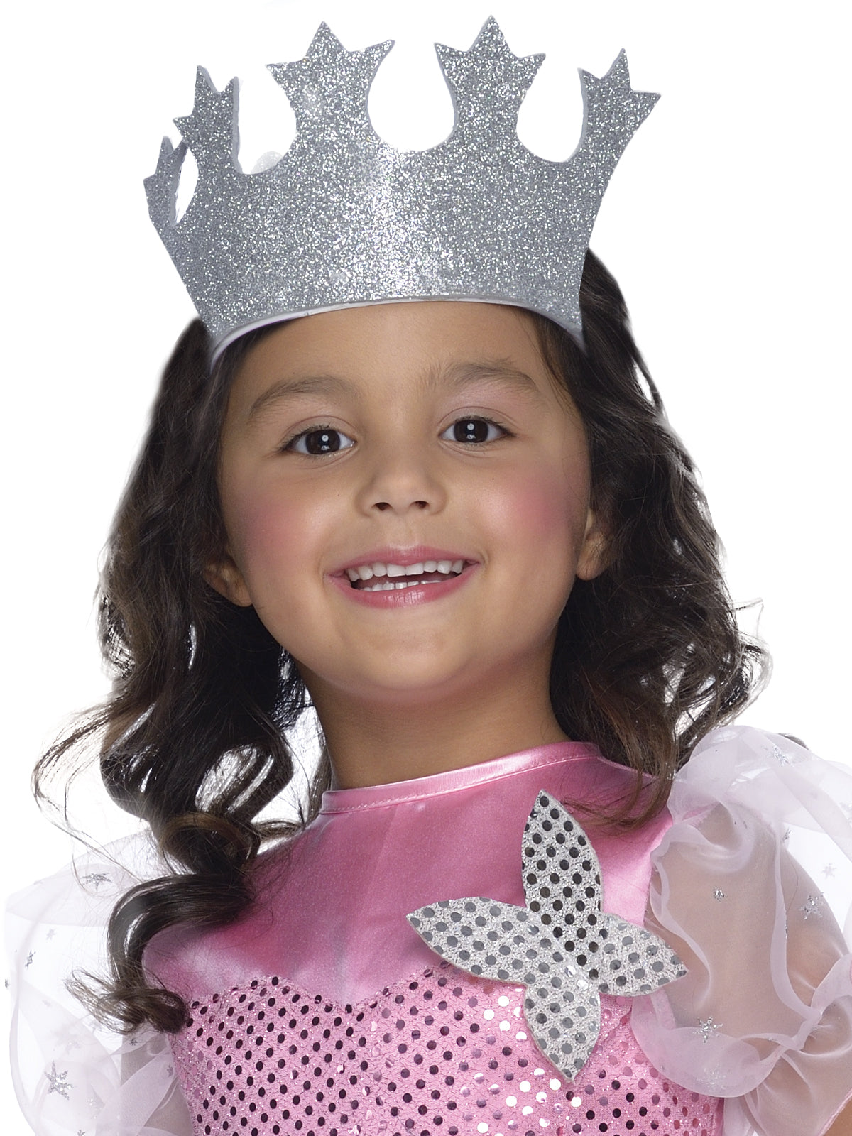 Glinda the Good Witch Kids Deluxe Costume with Pink Dress and Tiara