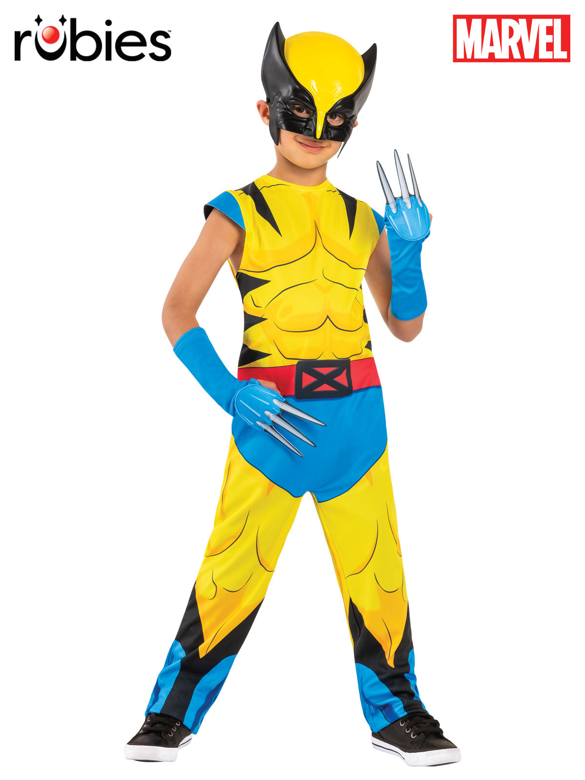 Wolverine X-Men ’97 Kids Costume with Claws, Mask and Muscles