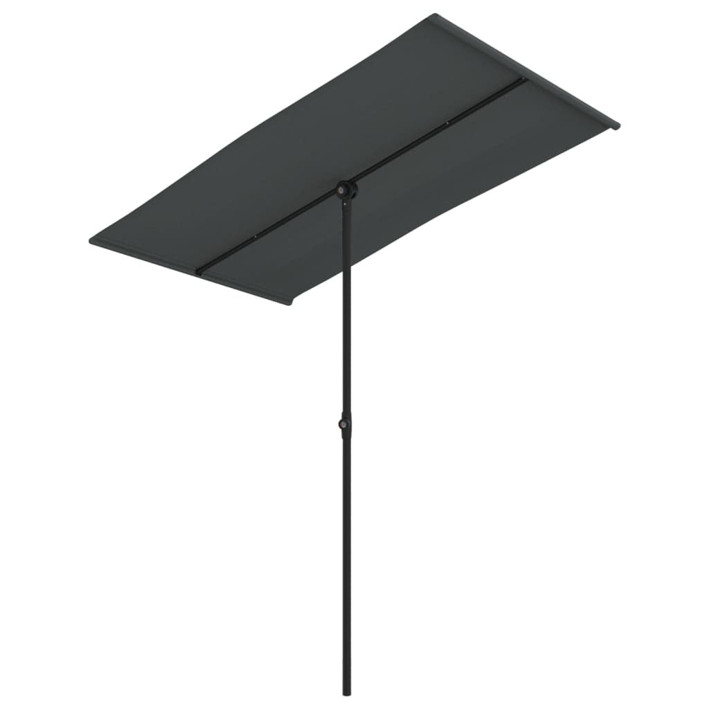 Garden Parasol Outdoor Umbrella Aluminium Pole 180 Rotate Anthracite 180cm