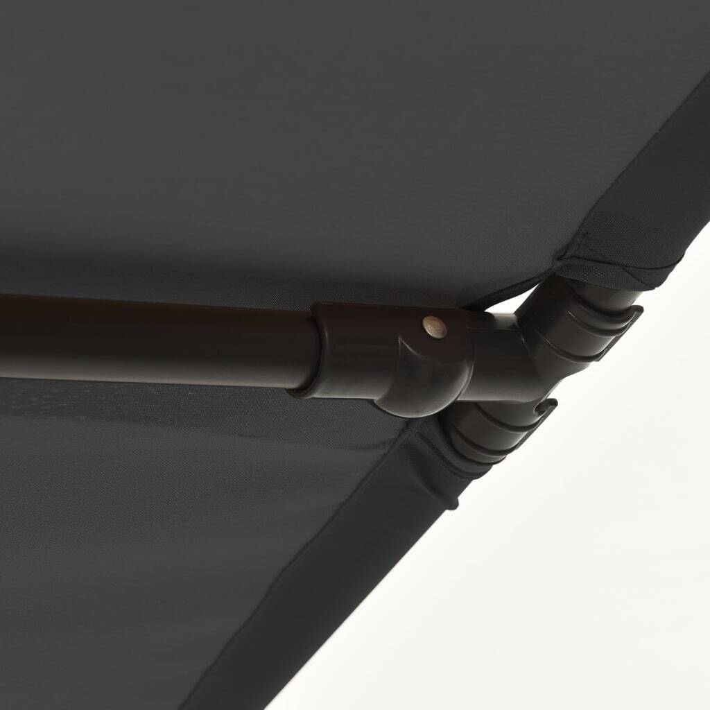 Garden Parasol Outdoor Umbrella Aluminium Pole 180 Rotate Anthracite 180cm