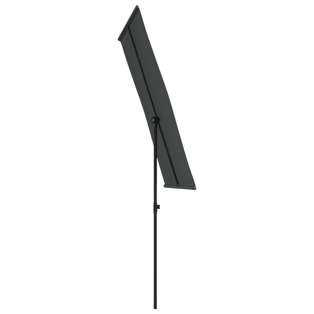 Garden Parasol Outdoor Umbrella Aluminium Pole 180 Rotate Anthracite 180cm