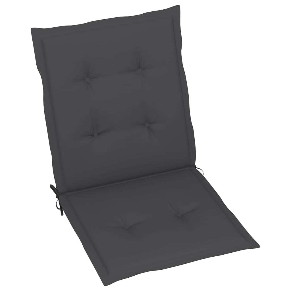 Lowback Chair Cushions Set of 4 Outdoor Oxford Fabric Anthracite Non-Slip