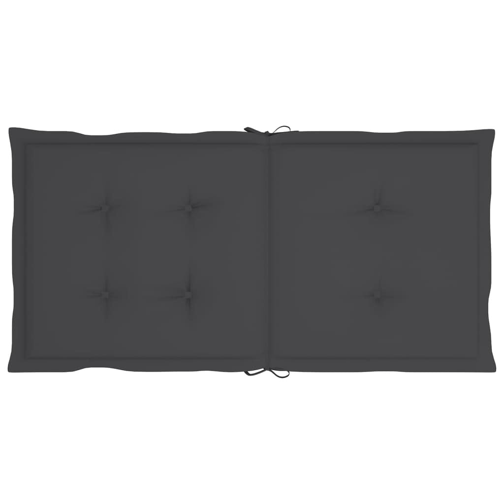 Lowback Chair Cushions Set of 4 Outdoor Oxford Fabric Anthracite Non-Slip