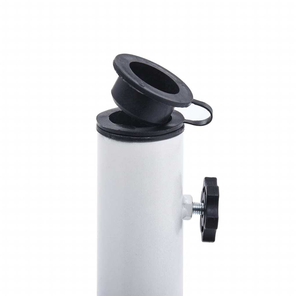 Cast Iron Umbrella Base White 12kg 48cm Stand Patio Outdoor Parasol Holder