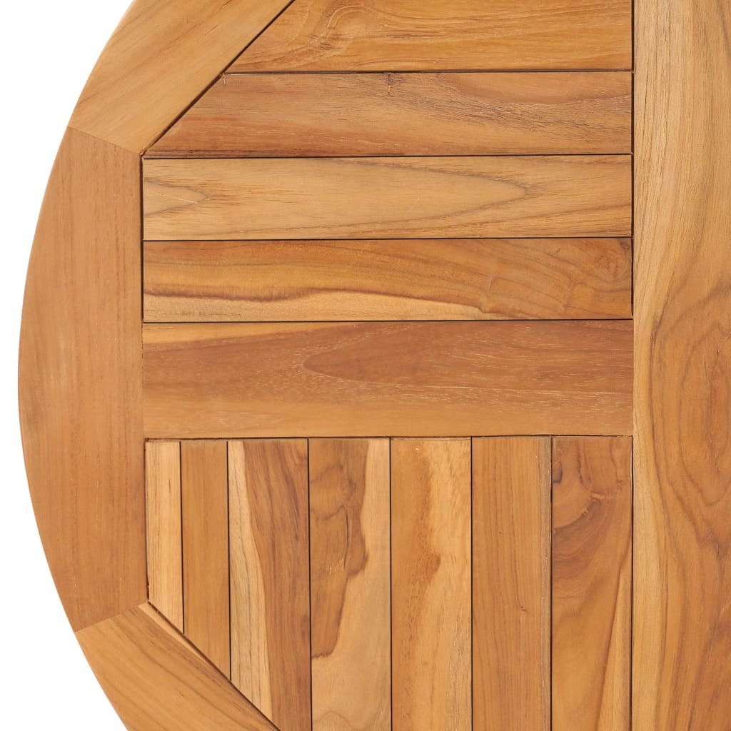 Table Top Solid Teak Wood Round Dining Garden Replacement 80cm Natural