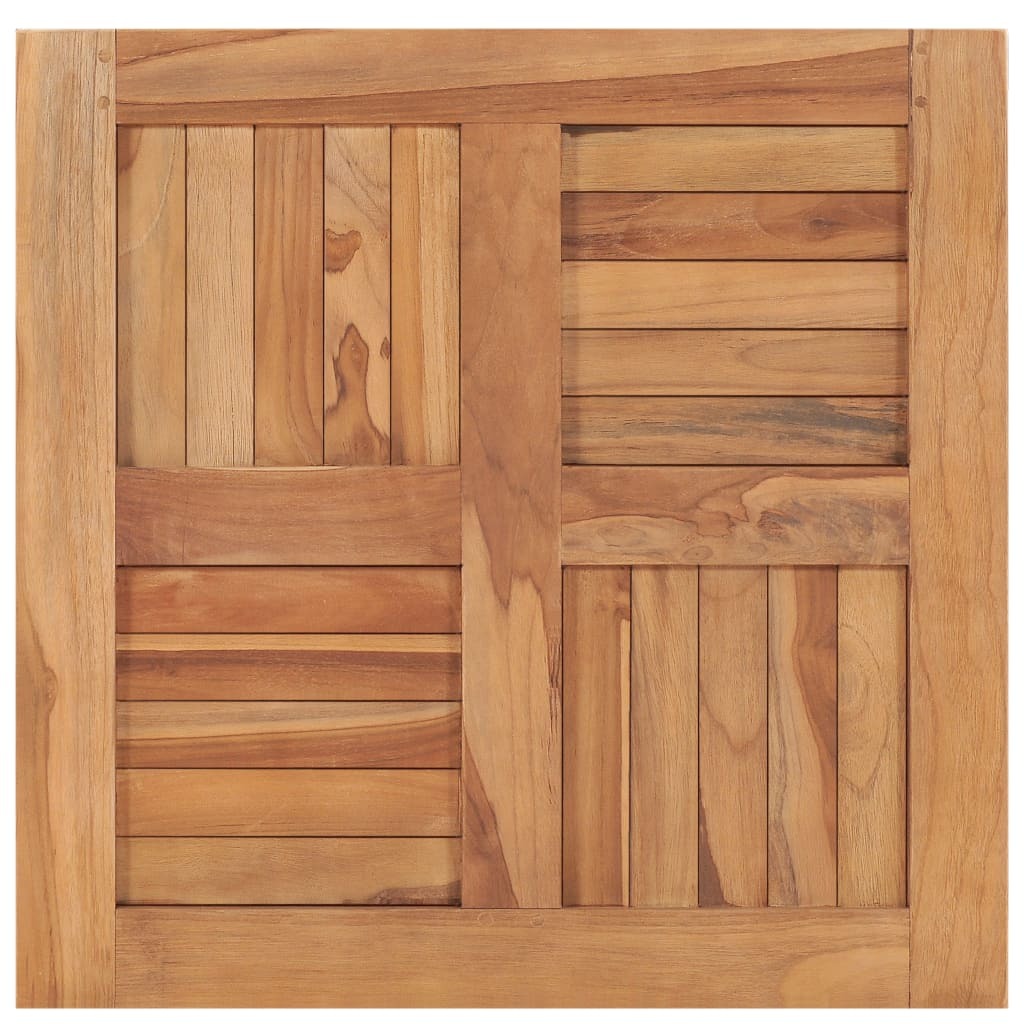 Solid Teak Wood Table Top 60x60x2.5cm Square Wooden Dining Garden Furniture