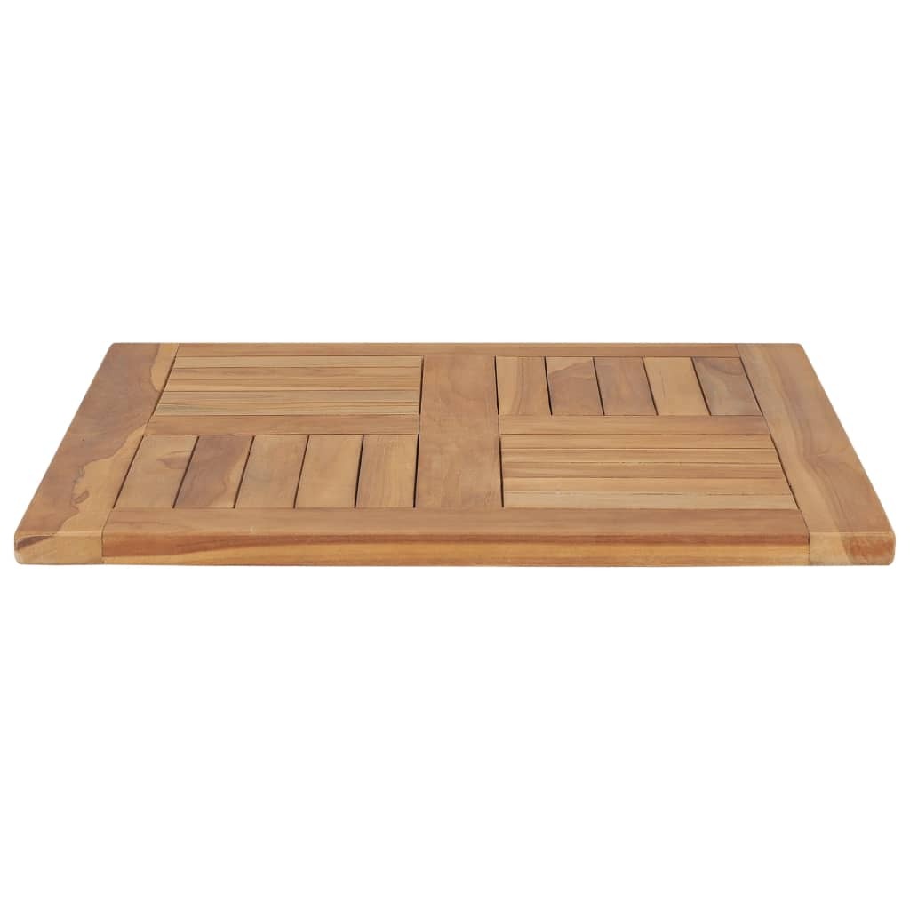 Solid Teak Wood Table Top 60x60x2.5cm Square Wooden Dining Garden Furniture