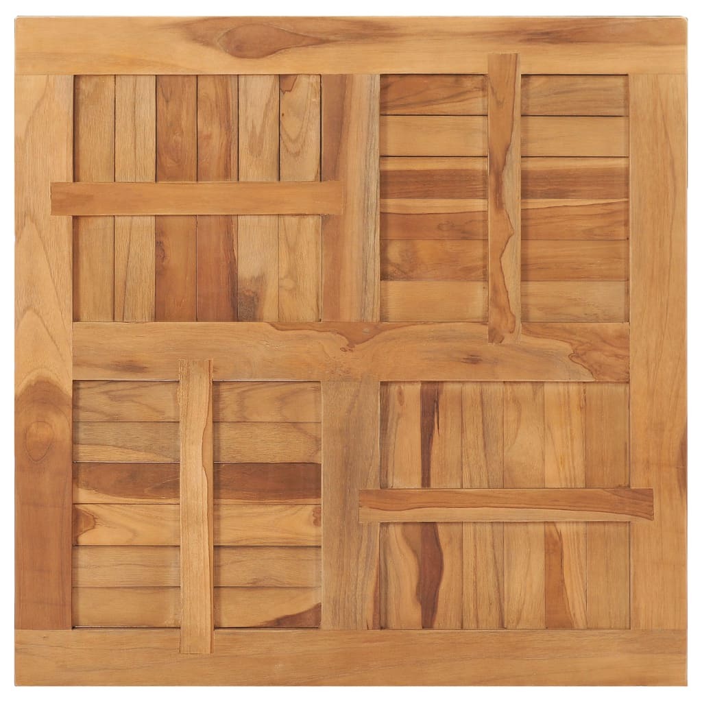 Solid Teak Wood Table Top 80x80x2.5cm Square Wooden Dining Garden Furniture