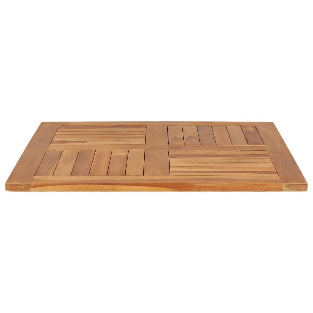 Solid Teak Wood Table Top 80x80x2.5cm Square Wooden Dining Garden Furniture