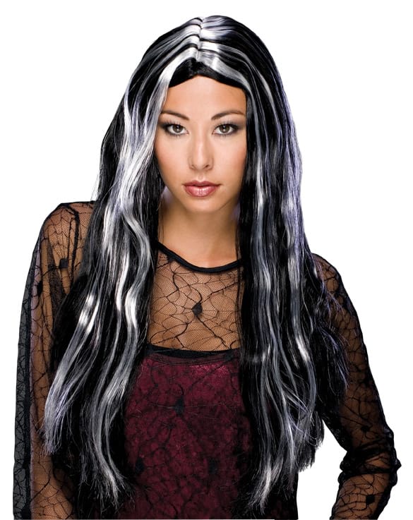 Witch Grey Streaked Wig Adult