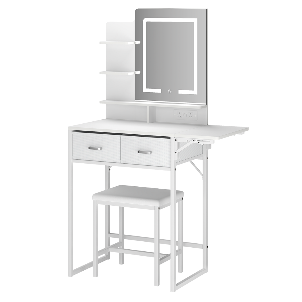 Levede Dressing Table LED Makeup Mirror Stool Set Vanity Desk Fold-up Panel-2065254296953425929