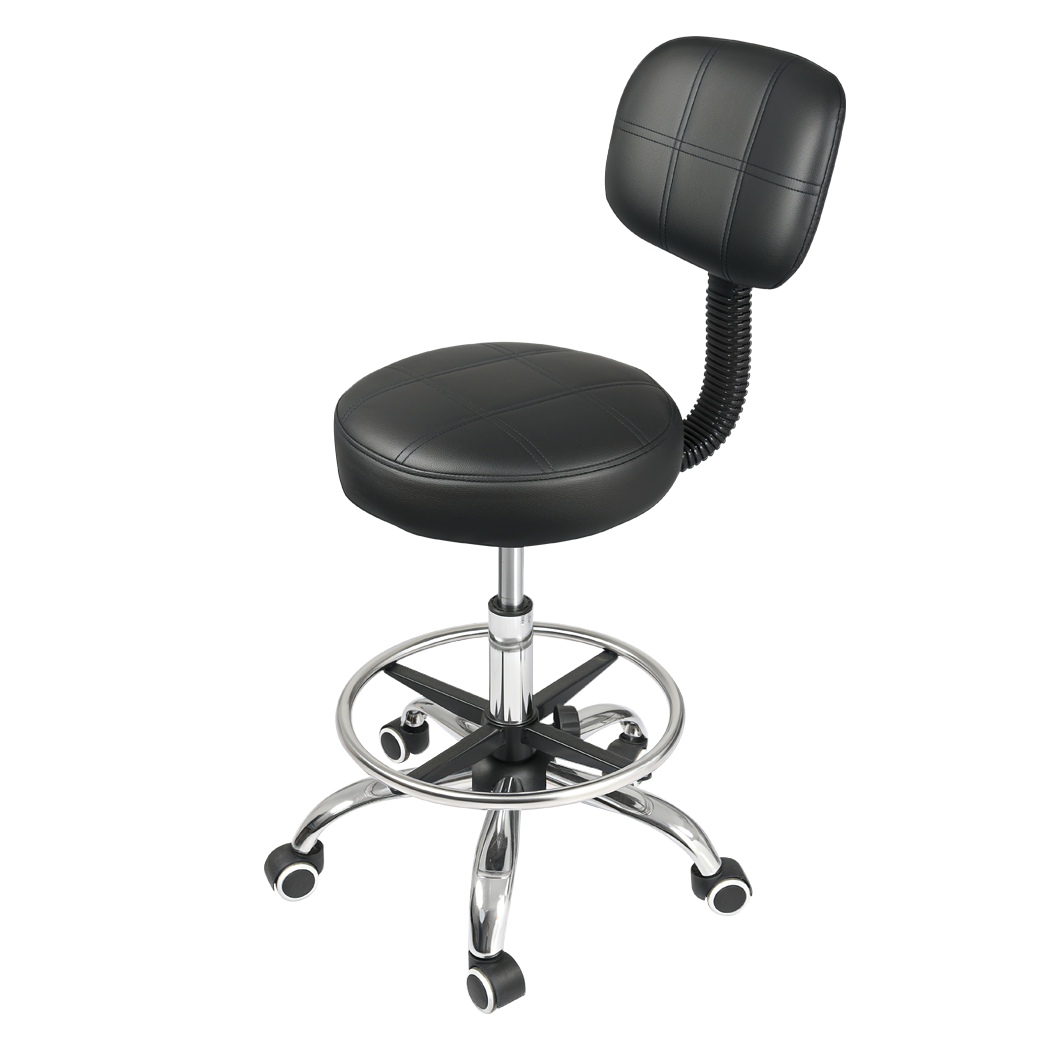 Levede Swivel Office Chair Low Back Round Rolling Stools Height Adjustable-2065254289642754056