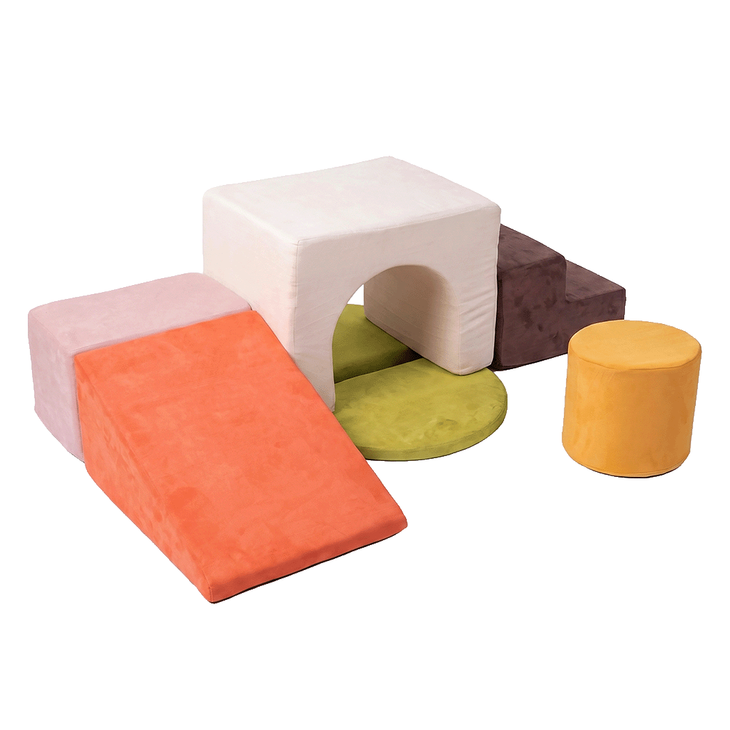 Bopeep Kids Climbing Foam Blocks Playset 7Pcs Toddler Soft Couch Crawl Play Toys-2061251864598548488