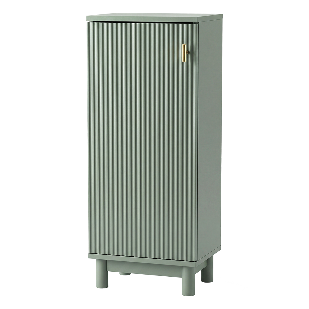 Levede Bathroom Cabinet Freestanding Storage Cupboard Slim 3 Tier Shelves Green-2072893552068792329