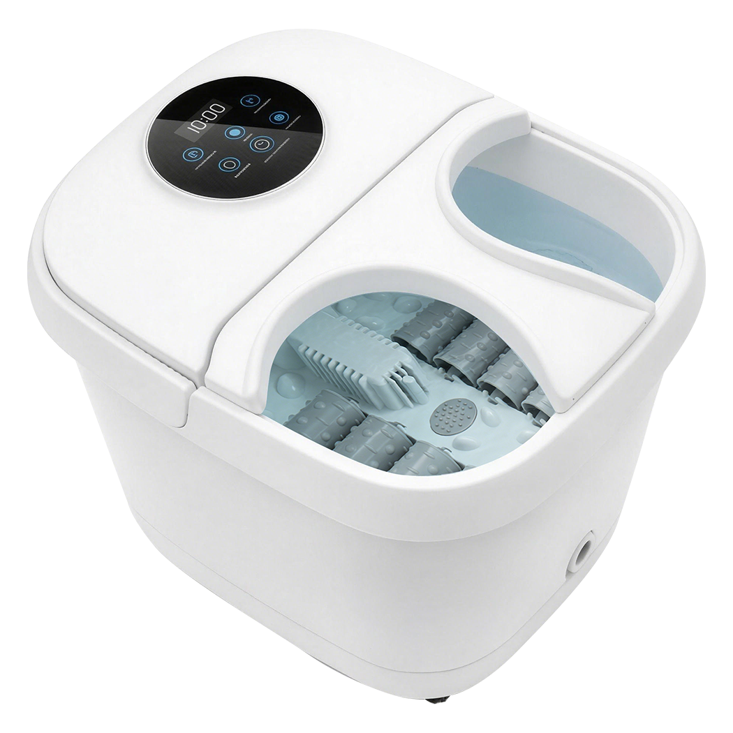 Spector Electric Foot Spa Massager Heated Bubble Foot Bath Pedicure Roller Spa-2072893577536606216