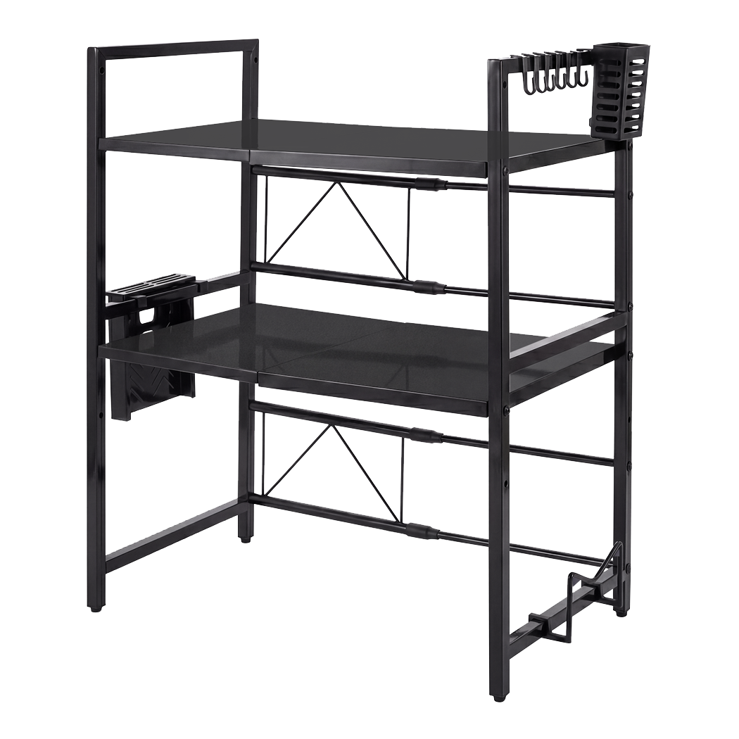 Toque Microwave Shelf 3 Tier  Adjustable Extendable Kitchen Storage Rack Stand-2061251871129079816