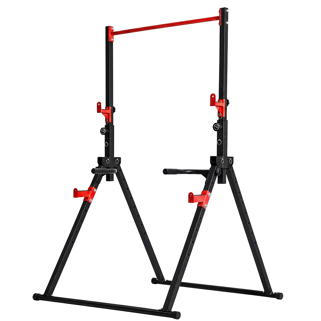 Centra Foldable Power Tower Pull Up Dip Station Adjustable Height Home Gym 220kg-2072893534834397192