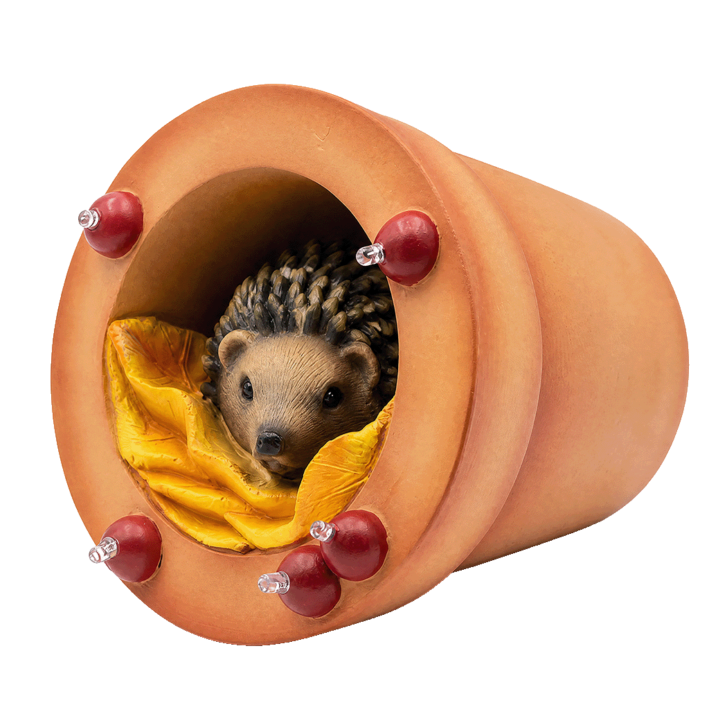 Emitto Hedgehog Solar Garden Statue Light Outdoor Ornament Hand Painted Decor-2072893539922087944