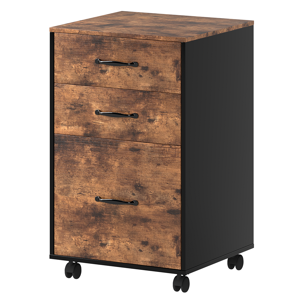 Levede 3-Drawer File Cabinet Mobile Filing Storage Cabinet Organiser Home Office-2050056775276826632