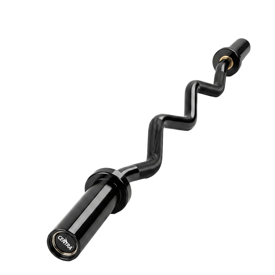 Centra Olympic Barbell Ez Curl Bar W Bar 810lbs Alloy Steel Black-2072893535241244680