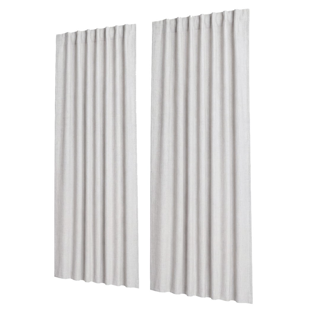 Marlow 100% Blackout Curtain 2-Panel Thermal Linen Look Curtain Draperies Window-2072893566287482888
