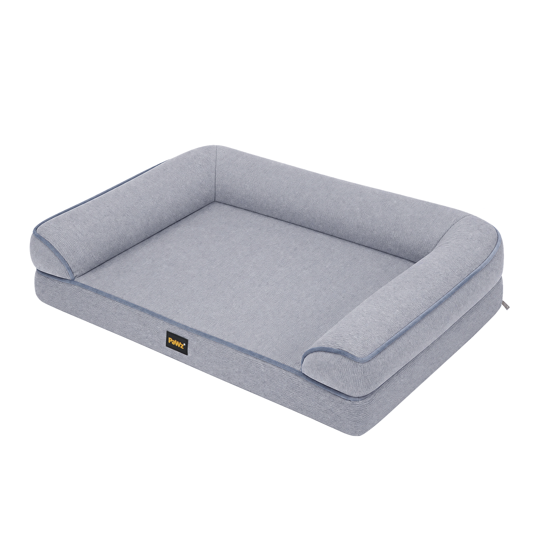 Pawz Cooling Orthopedic Dog Bed Waterproof Lining Washable Memory Foam Grey XL-2072893573677846536