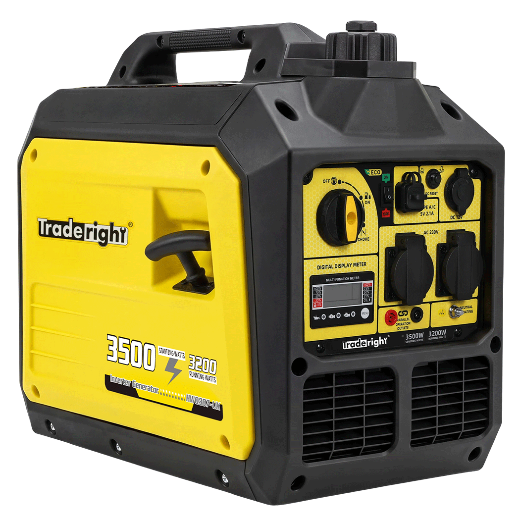 Traderight 3500W Petrol Inverter Generator Portable Silent Pure Sine Wave Power-2050056775461376008