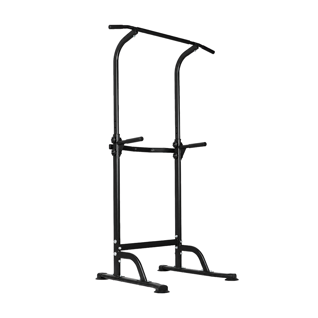 Centra Power Tower Pull Up Bar Dip Station Adjustable Home Gym 150kg Black-2072893534452715528