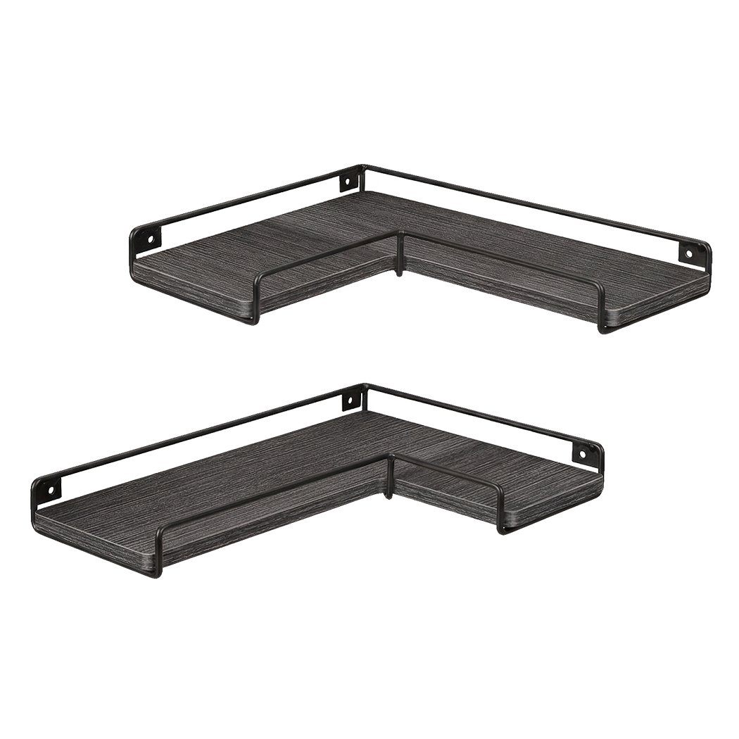 Levede Floating Shelves 2Pcs DIY Corner Wall Shelf Storage Display Rack Bedroom-2050059024489123848